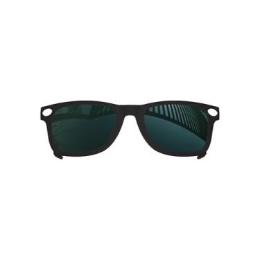 Imagem de MYCOURAG Armação preta com lentes polarizadas com proteção UV para óculos de sol Ray-Ban Meta Wayfarer RW4008-53-22 – Cinza verde espelhado revestido