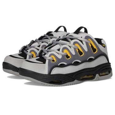 Imagem de Osiris Tênis de skate masculino D3 2001, Cinza/Preto/Amarelo, 40
