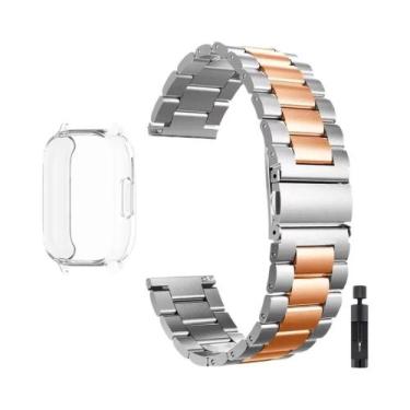 Imagem de Pulseira De Metal Em Aço Inoxidável Para Redmi Watch 5 Active, Estojo 