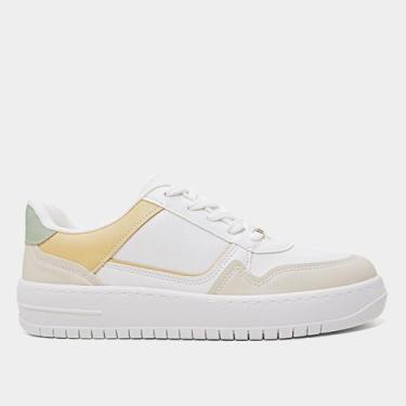 Imagem de Tênis Vizzano Casual Feminino, Branco, Verde, 36