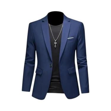 Imagem de Blazer Masculino Casual De Alta Qualidade Em Cor Sólida Para Casamento