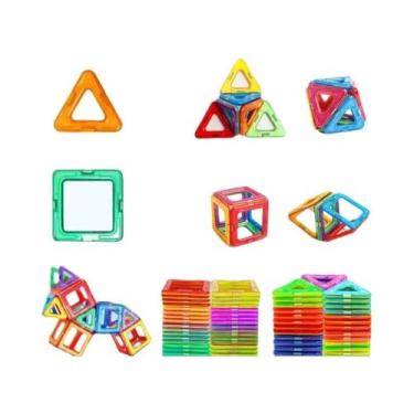 Imagem de Blocos De Construção Magnéticos De Tamanho Médio Brinquedos STEM DIY M