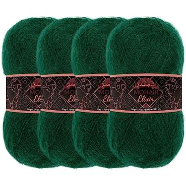 Imagem de JubileeYarn Fio de Elixir Mohair – Mistura de Lã para Bebês 50 g/novelo – Fruta Proibida – 4 novelos