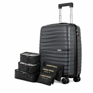 Imagem de Mala Bordo 10kg + Kit Organizador Necessaire 6 pçs (Polipropileno, Essencial Grafite)