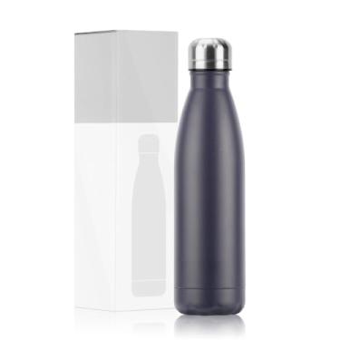 Imagem de Garrafa Térmica Inox 500ml Aço Inoxidável 304 - Para Academia, Esportes e Viagem, Mantém Bebida Gelada 24h(roxo escuro)