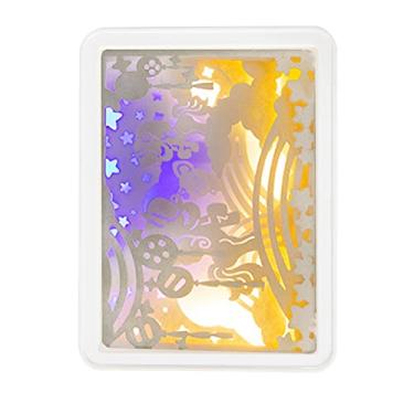 Imagem de ZJchao Caixa de Luz de Corte de Papel, Lâmpada de Escultura Em Papel 3D Com Sobreposição de Camadas de Sombra Multicontornos para Quarto, Sala de Estar, Presente de Estudo, (Tipo 2 (interruptor