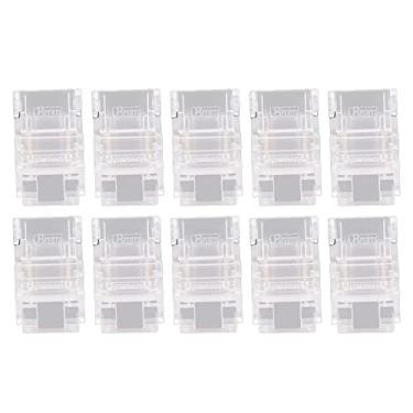 Imagem de Yosoo Conectores de Tira de Luz LED de 10 Unidades, Tira COB Sem Solda de 2 Pinos 8mm para Conectores de, Sem Instalação de Ferramentas, para Festa de Cozinha de