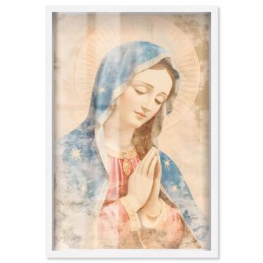 Imagem de Fragments of Faith Shadowbox Print Jesus Wall Art por Art Remedy, moldura branca, 53 x 78 cm