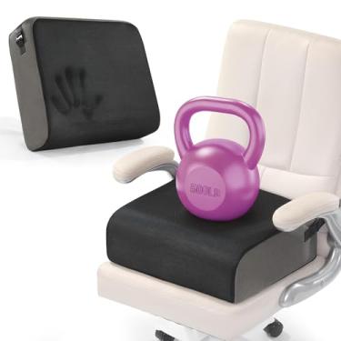 Imagem de BALAPET Almofada de assento extra grossa, almofada de espuma viscoelástica para cadeira de escritório para aumentar a altura do assento para alívio da dor nas costas e cóccix, almofadas de assento de