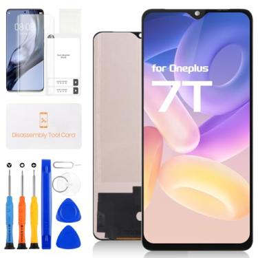 Imagem de Substituição de tela Oneplus 7T para tela LCD One Plus 7T 1+7T digitalizador HD1900, HD1907, HD1905 tela sensível ao toque com kits de reparo (sem função de impressão de figura, célula)