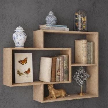 Imagem de Prateleira Decorativa MDF Cru 80cm Elegante Multiufuncional - SIXTEEN 