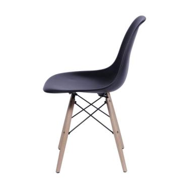 Imagem de Conjunto 4 Cadeiras Eames Dkr Base Madeira Or Design Preto