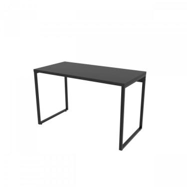 Imagem de Mesa Para Escritório Office Estilo Industrial 120cm Kuadra Compace Preto Onix