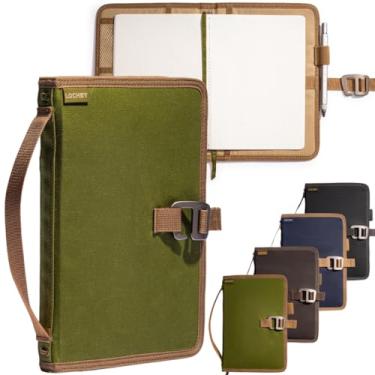 Imagem de LOCHBY Field Journal | Capa planejadora | Tela encerada resistente à água | Laço para caneta | Caderno Tomoe River incluído | Perfeito para viagens, arte, Bullet Journal