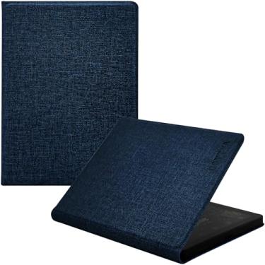 Imagem de GOVTVA Capa magnética para Bigme B6 Color/Bigme B6 capa de couro premium ultrafina leve com hibernar/despertar automático e fecho magnético (tecido azul casca)