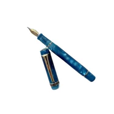 Imagem de ONECMN Caneta-tinteiro acrílica limão ponta longa faca bonita mármore âmbar caneta de tinta escrita escritório negócios novo (01)