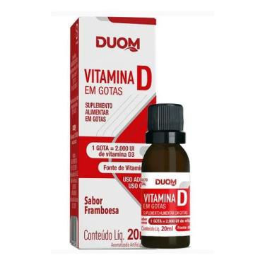 Imagem de Vitamina D em Gotas 20ml Sabor Framboesa Duom