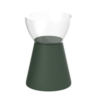 Imagem de Banqueta Sili Im In área Externa E Interna Policarbonato Incolor E Verde 44,4 Cm (altura)