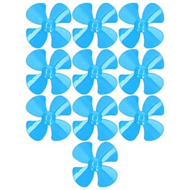 Imagem de Hélice de 4 lâminas de 40mm, forte, durável, leve, acessórios para carro de brinquedo, conjunto de 10 hélices de plástico para modelos de controle remoto (Azul)