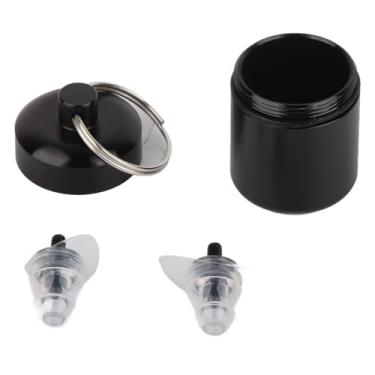 Imagem de Tampões de ouvido com redução de ruído de alta fidelidade 27dB Proteção auditiva de silicone líquido macio para concertos, festas, bateristas, bandas de DJs, transparente, (Preta)
