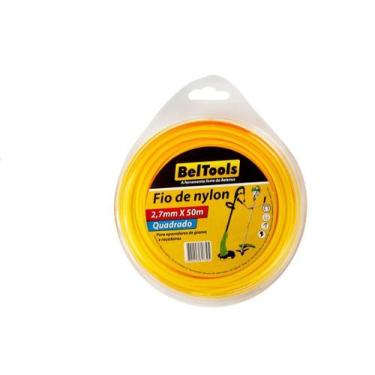 Imagem de Fio de Nylon Quadrado Roçadeira 2,7mm x50m Beltools