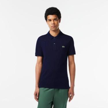 Imagem de Polo Lacoste Slim Fit L.12.12 em Piqué, Azul marinho, PP