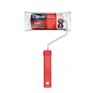 Imagem de Rolo de Pintura Atlas Pele Carneiro 306/9 9cm Profissional Alta Qualid