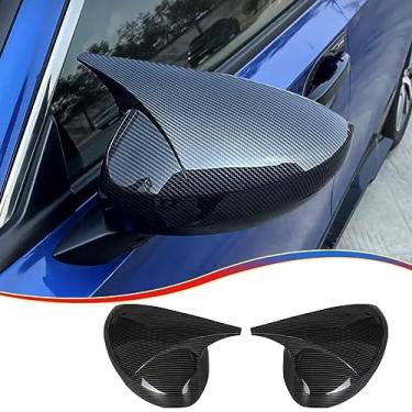 Imagem de MUXEE 11ª geração Civic Novo espelho retrovisor externo carcaça asa espelho tampa guarnição para Honda Civic 2022 2025 2026 - ABS fibra de carbono esportes acessórios interiores