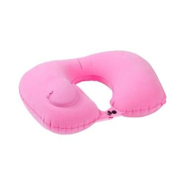 Imagem de Travesseiro Inflável Portátil Em Forma De U Para Viagens Ao Ar Livre E