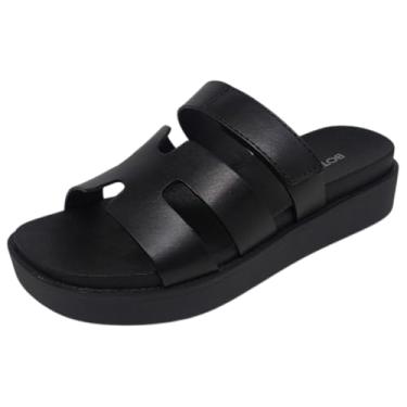 Imagem de Tamanco Feminino Flatform Couro Fecho Tira Colante Bottero