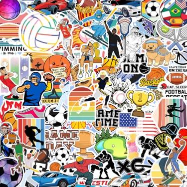 Imagem de 300 peças de adesivos esportivos de garrafa de água, adesivos de vinil para sala de aula, basquete, futebol, beisebol, tênis, pacote de adesivos em massa para escola (300 esportes)