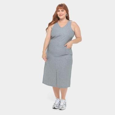 Imagem de Vestido Maelle Plus Size Evasê Feminino, Verde escuro, P