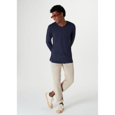 Imagem de Camiseta Básica Masculina Manga Longa Decote V World-Masculino