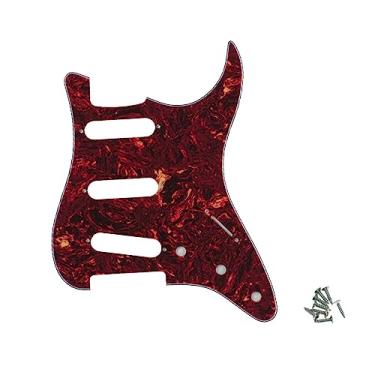 Imagem de ROZILO SSS Strat Pickguards sem furo de parafuso placa de arranhão de guitarra personalizada para Fender Strat Squier parte de guitarra vintage tartaruga