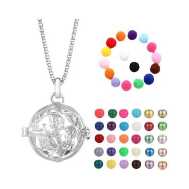 Imagem de Colar Difusor De Óleo Essencial Para Aromaterapia, Design De Gaiola De