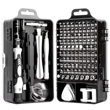 Imagem de Conjunto de chaves de fenda de precisão 115 em 1, kit de ferramentas de reparo magnético para eletrônicos, telefone, computador, relógio, console de jogos