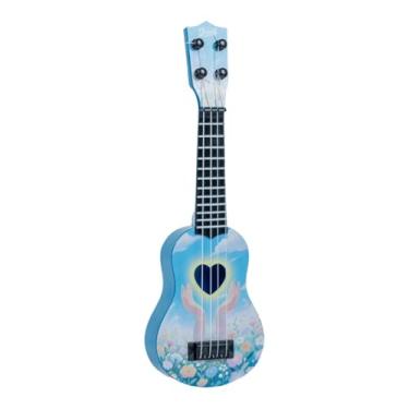 Imagem de MotiveTech Ukulele de brinquedo infantil, guitarra musical pequena e educativa com 4 cordas e 35 cm (14 polegadas), ideal para crianças pequenas, meninos, Style C