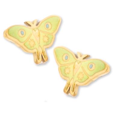 Imagem de Brincos de mariposa Luna, brincos de mariposa de ouro 18K inspirados na natureza, seguros para orelhas sensíveis, brincos de borboleta e mariposa, joias exclusivas de mariposa lunar, brincos pequenos