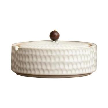 Imagem de Cinzeiro De Cerâmica Estilo Chinês Com Tampa, Decoração Moderna Para S