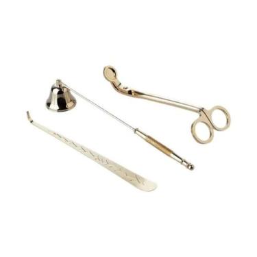 Imagem de Conjunto De Acessórios De Luxo Para Velas Com Apagador, Tesoura, Ganch