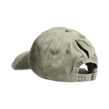 Imagem de Boné Vintage Feminino Lavado, Estilo Duckbill, Alta Para Coque, Versát