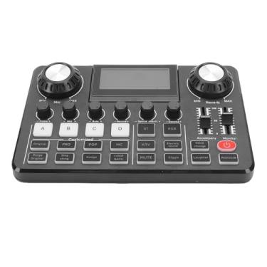 Imagem de Depisuta Placa de Som Ao, Placa de Som Externa USB Misturador de áudio Com Display LED, Trocador de Voz e Iluminação RGB, Misturadora de para Produção de Podcast, Equipamento