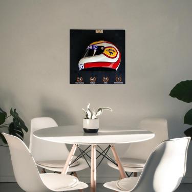 Imagem de Quadro 3D Decorativo Helmet NP 88 Branco - Gran Belo