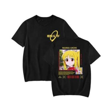 Imagem de Camiseta Masculina Bocchi the Rock Anime, Confortável, Com Estampa Hip