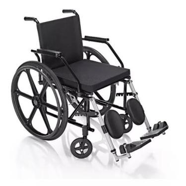 Imagem de Cadeira De Rodas Prática Pneu Maciço Dobrável Elevação Pernas Prolife 