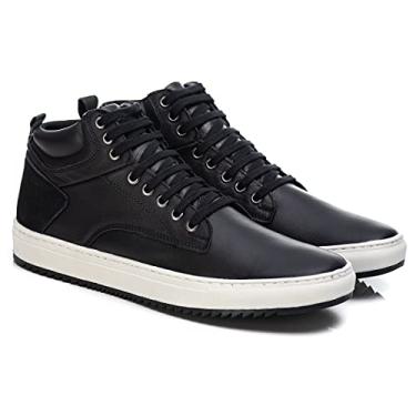 Imagem de Tênis Casual Masculino Cano Alto em Couro Legítimo e Camurça Botinha Masculina Premium com Solado Antiderrapante Conforto e Durabilidade