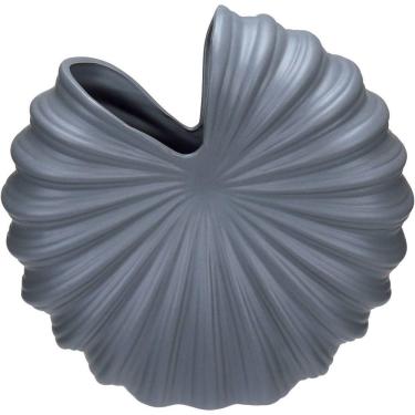 Imagem de Vaso Decorativo Enfeite Casa Aparador Home&co Cerâmica 24x24x9cm Cinza