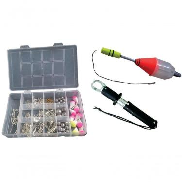 Imagem de Kit Com Anzol E Apetrechos + Cevadeira + Alicate C/balança