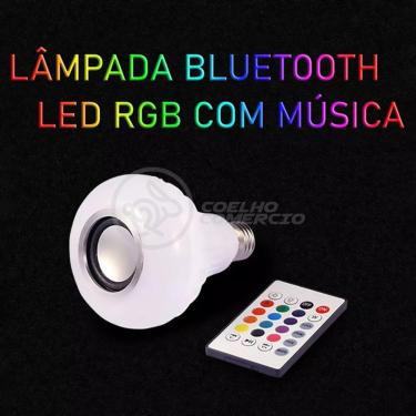 Imagem de Lâmpada Led 12W E27 Rgb Colorida Com Caixa De Som