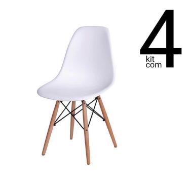 Imagem de Conjunto 4 Cadeiras Eames Dsw Branca